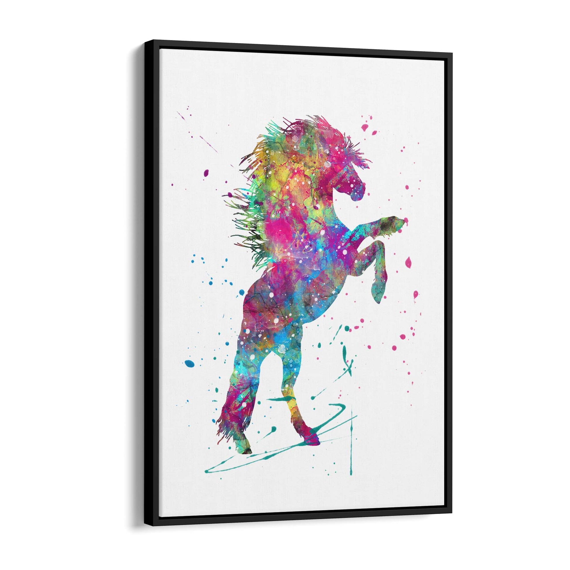 Horse Painting Girls Bedroom Colourful Wall Art #2 - The Affordable Art Company