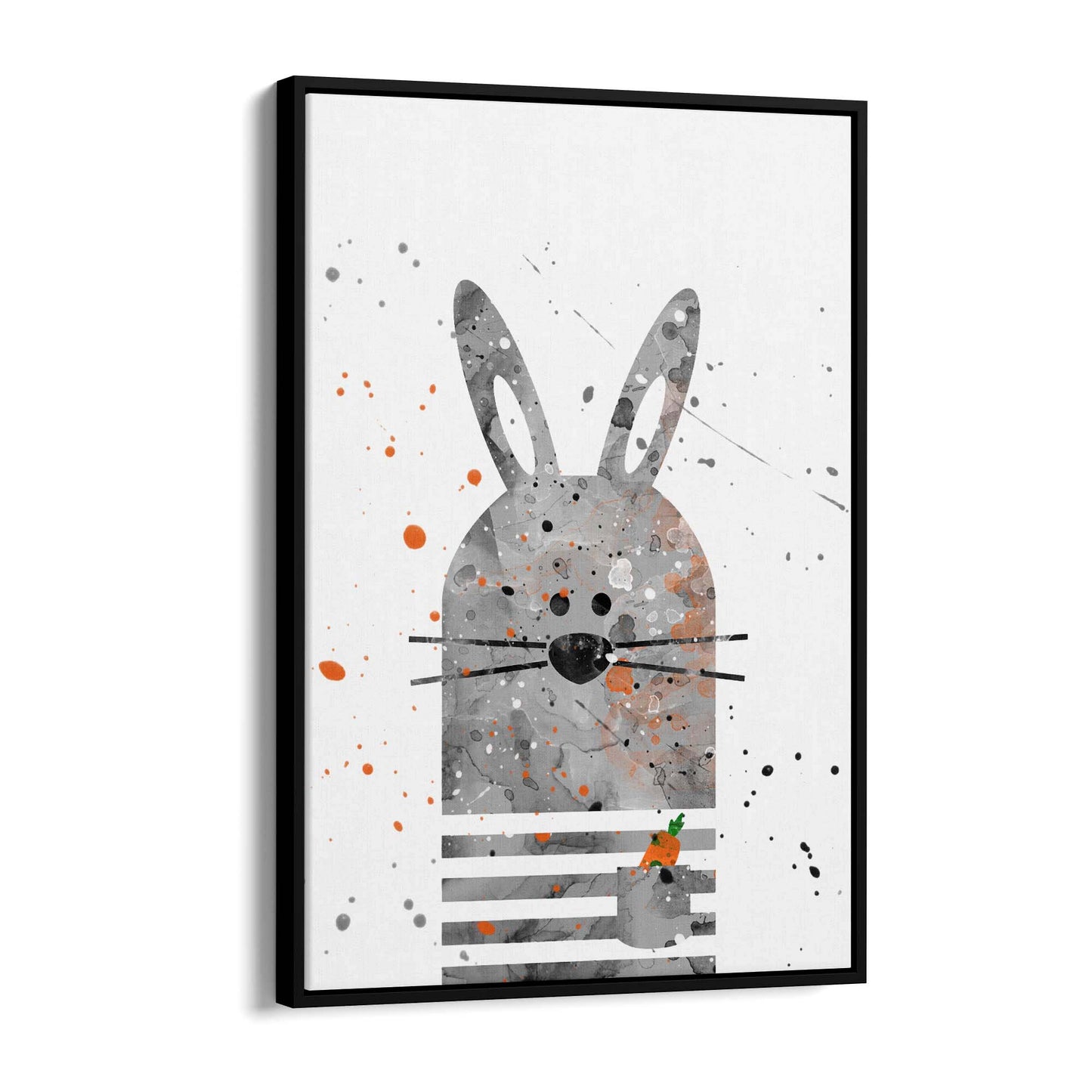 Rabbit Nursery Cartoon Cute Baby Wall Art #1 - The Affordable Art Company