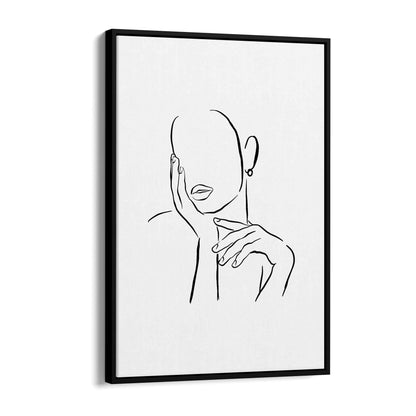 Seductive Female Face Minimal Fashion Wall Art - The Affordable Art Company