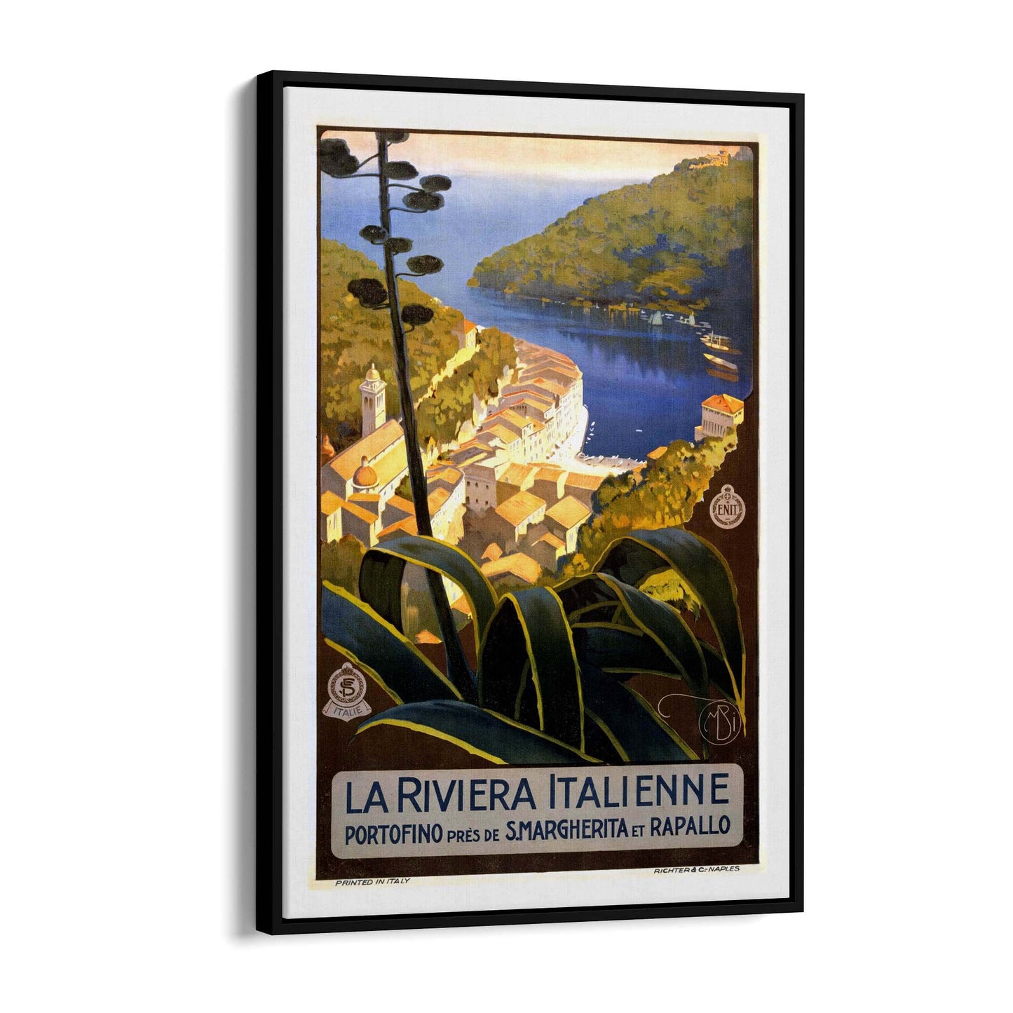 Italian Riviera Vintage Travel Advert Wall Art - The Affordable Art Company