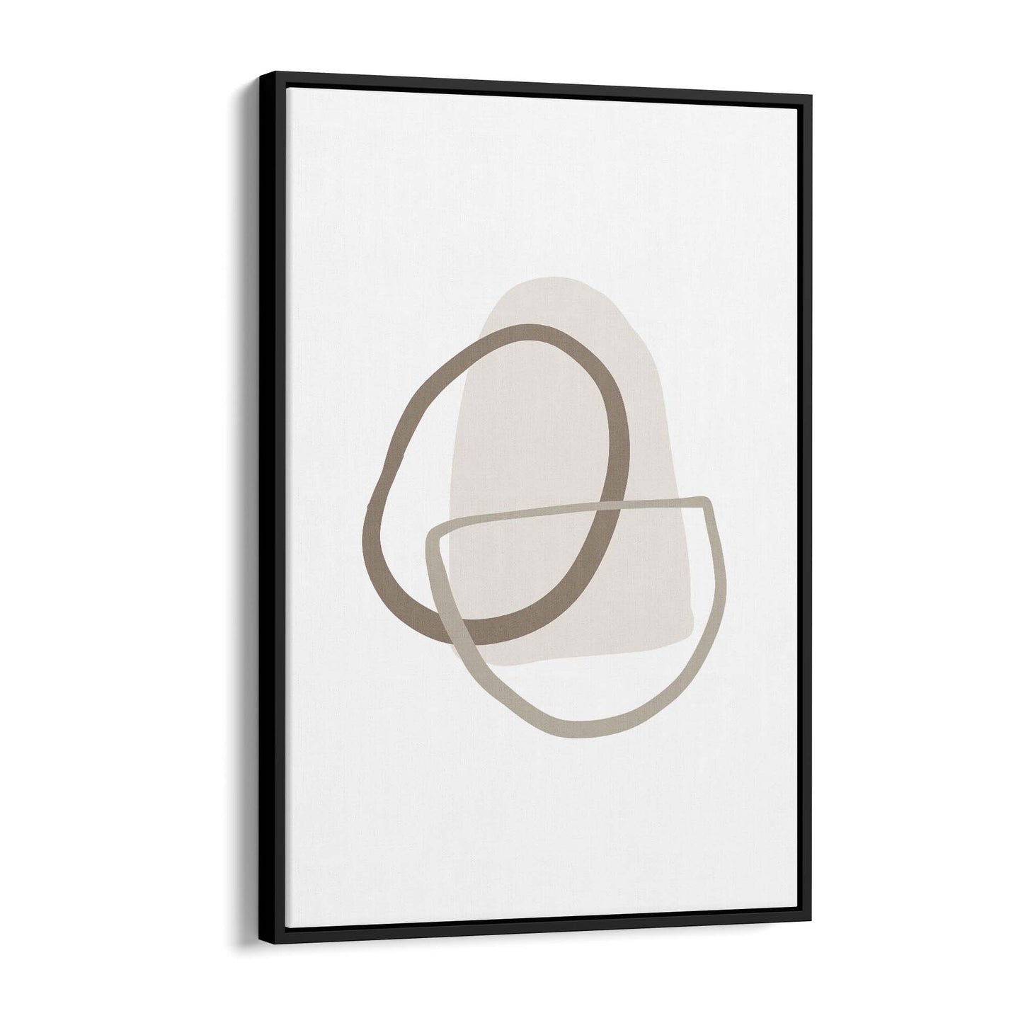 Minimal Black & White Shapes Abstract Wall Art #10 - The Affordable Art Company