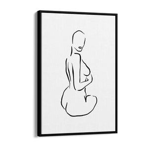 Nude Female Form Fashion Minimal Wall Art - The Affordable Art Company