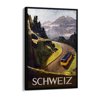 Switzerland Vintage Travel Advert Wall Art - The Affordable Art Company