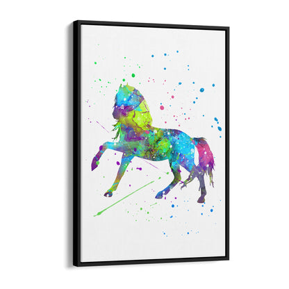 Horse Painting Girls Bedroom Colourful Wall Art #1 - The Affordable Art Company