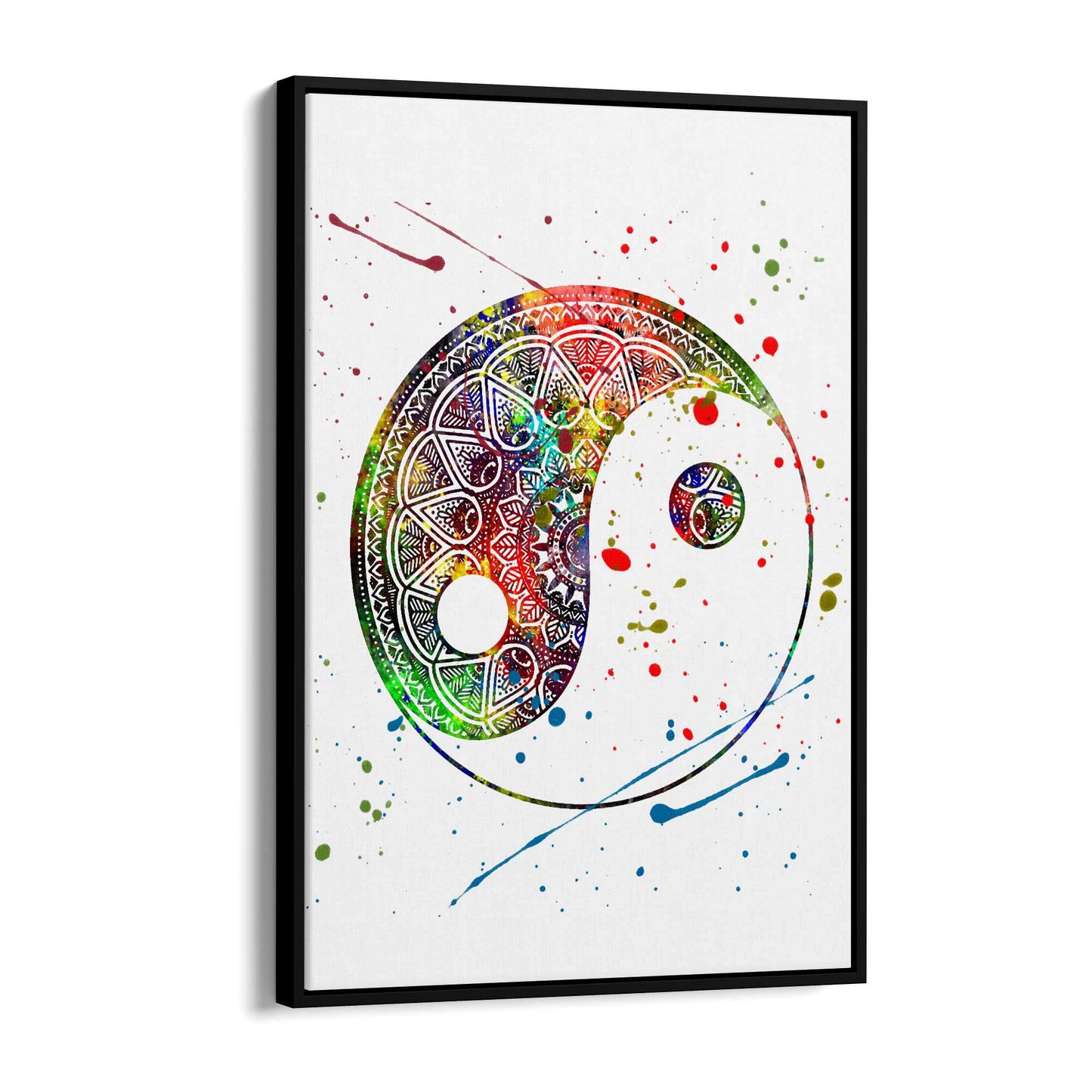 Yin Yang Mandala Calming Yoga Buddist Wall Art #1 - The Affordable Art Company