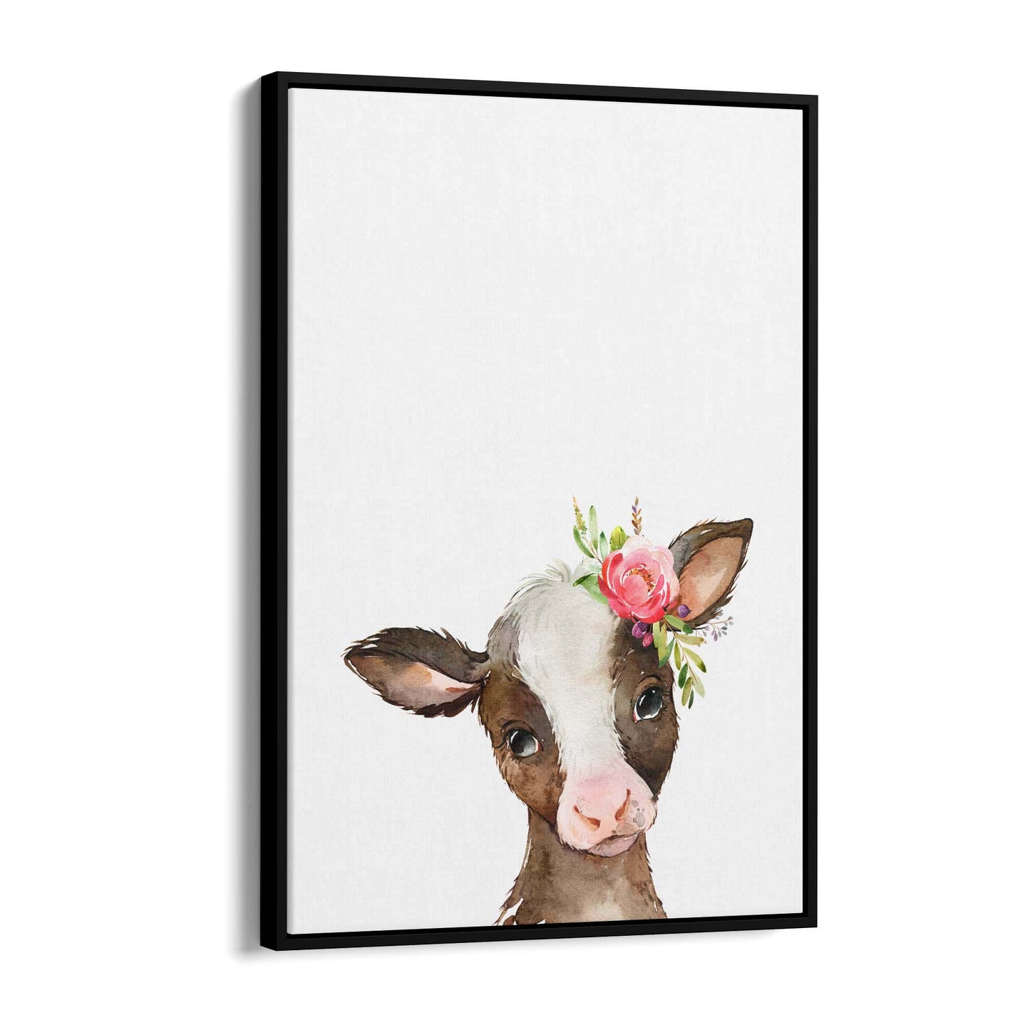 Cute Baby Cow Nursery Animal Gift Wall Art #2 - The Affordable Art Company