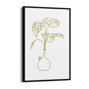 Abstract House Plant Minimal Living Room Wall Art #14 - The Affordable Art Company