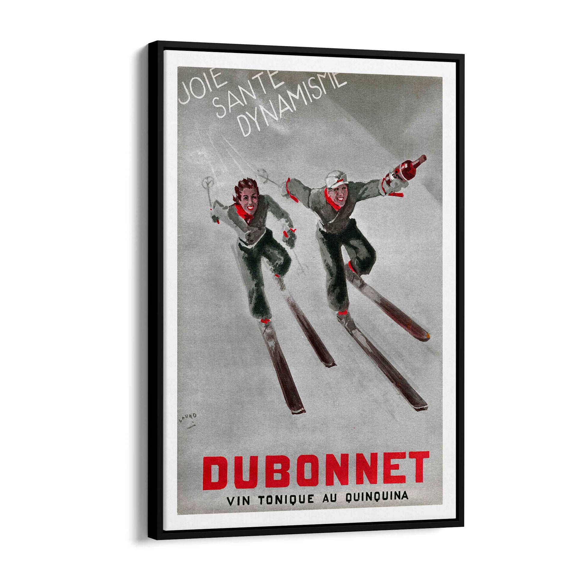 Dubonnet Aperitif Vintage Ski Advert Wall Art - The Affordable Art Company