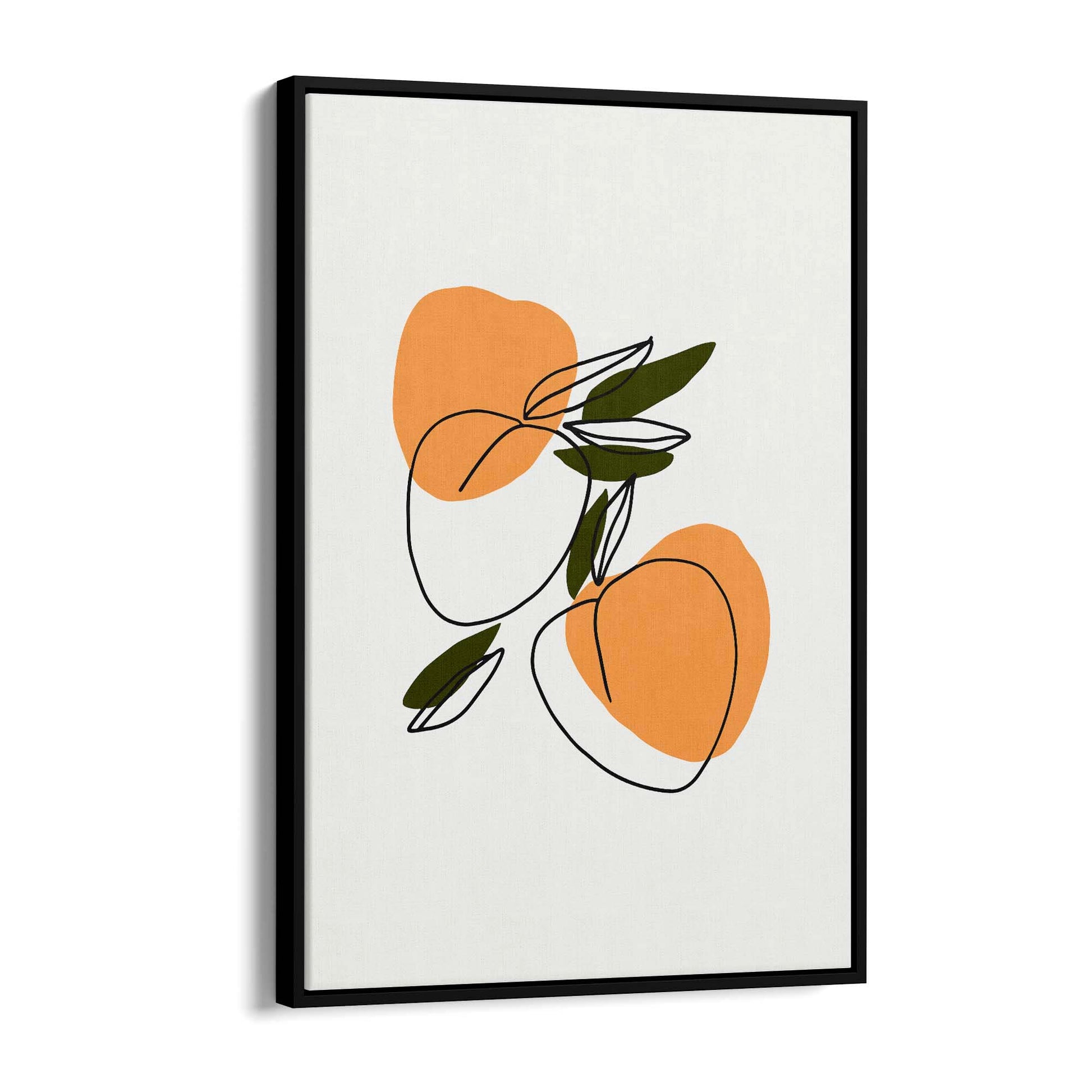 Retro Peach Fruit Kitchen Cafe Style Pastel Wall Art #2 - The Affordable Art Company