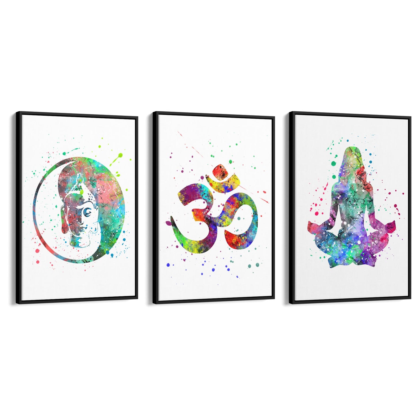 Set of Yoga Studio Watercolour Calming Wall Art - The Affordable Art Company