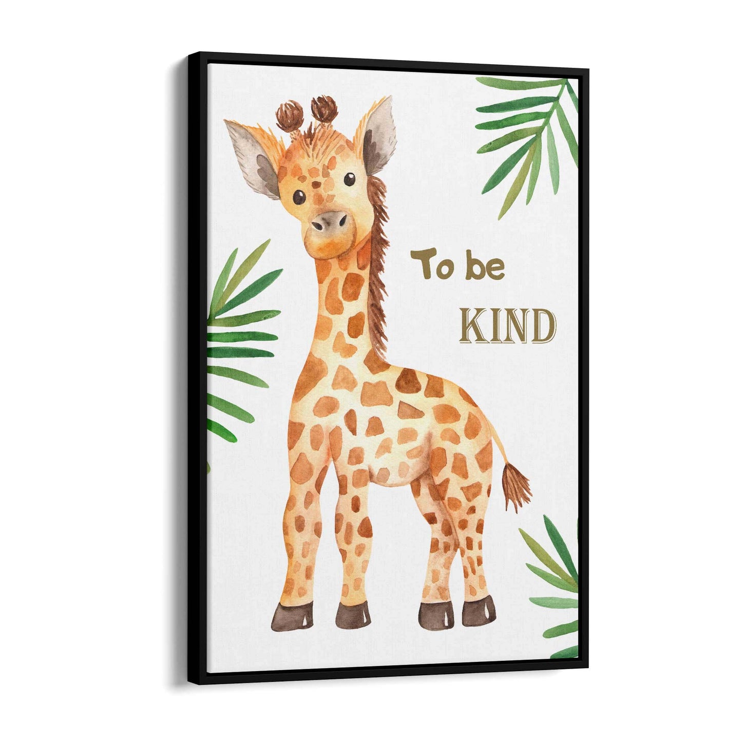 Giraffe "To Be Kind" Quote Nursery Baby Wall Art - The Affordable Art Company