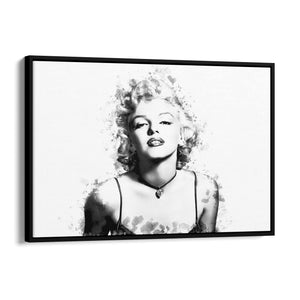 Marilyn Monroe Minimal Black Ink Fashion Wall Art #3 - The Affordable Art Company