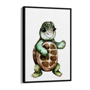 Cartoon Tortoise Cute Nursery Baby Animal Art #1 - The Affordable Art Company