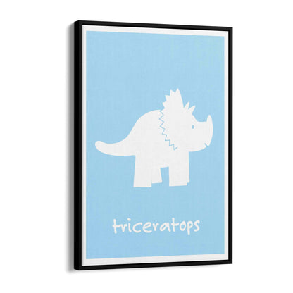 Tricerotops Dinosaur Boys Bedroom Nursery Wall Art - The Affordable Art Company