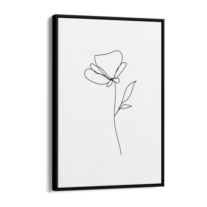 Minimal Floral Drawing Flower Abstract Wall Art #19 - The Affordable Art Company