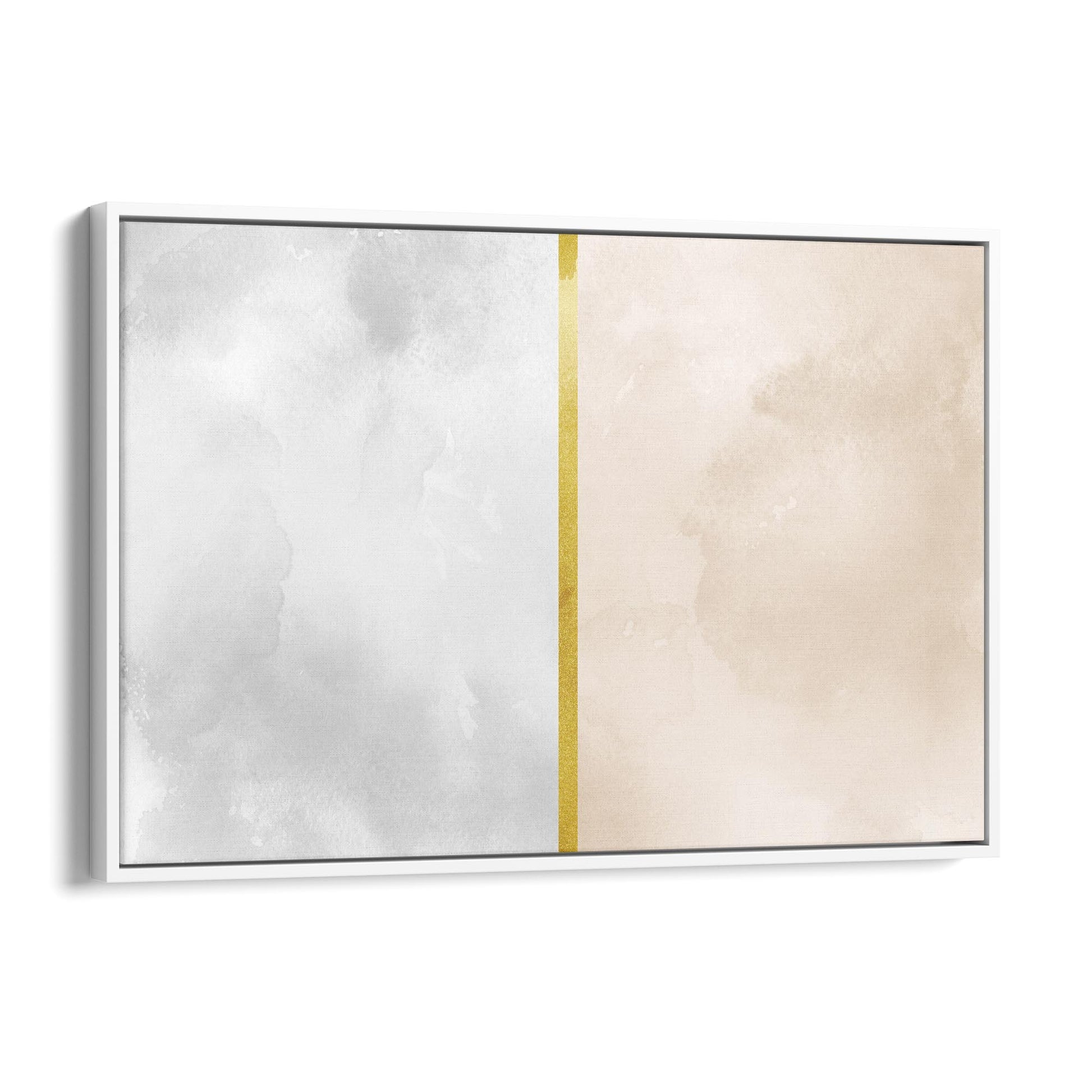 Abstract Silver and Gold Geometric Shape Wall Art - The Affordable Art Company