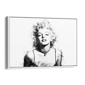 Marilyn Monroe Minimal Black Ink Fashion Wall Art #3 - The Affordable Art Company