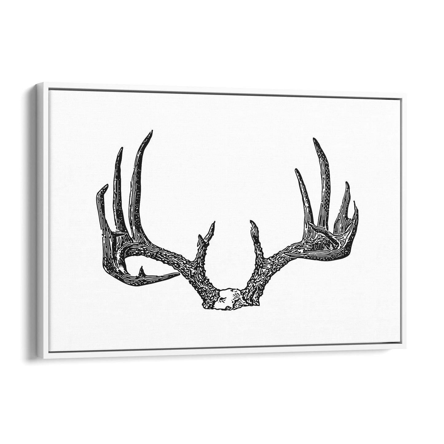 Deer Antlers Hunting Trophy Man Cave Wall Art - The Affordable Art Company