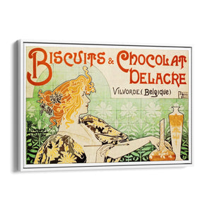French Biscuits Cafe Vintage Advert Wall Art - The Affordable Art Company