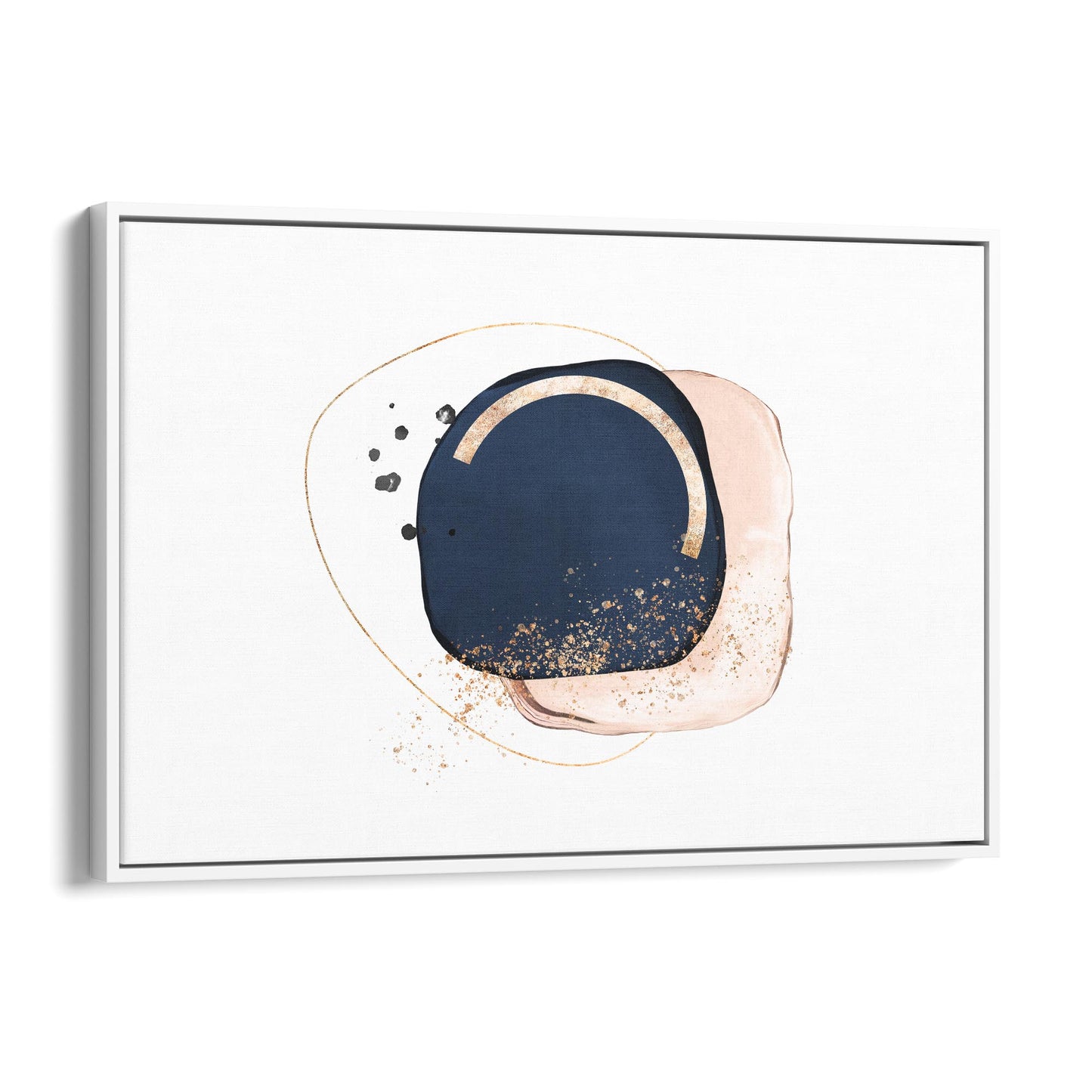 Blue Abstract Painting Minimal Modern Wall Art #11 - The Affordable Art Company