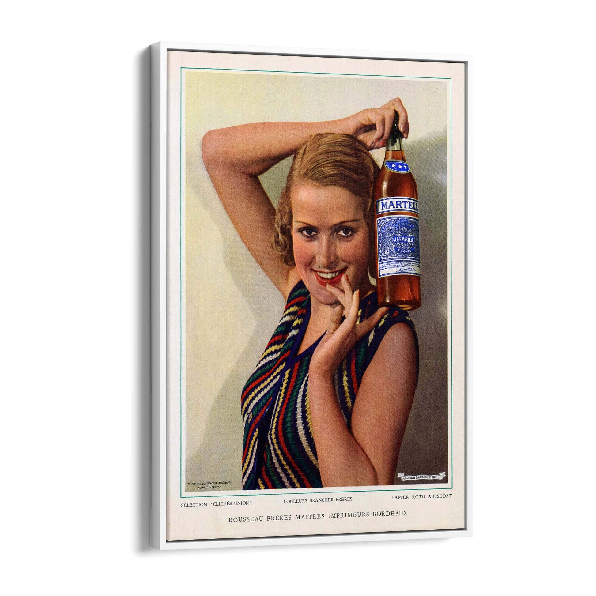 Martell Cognac Vintage Drinks Advert Wall Art - The Affordable Art Company