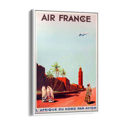 North Africa by Air France Vintage Travel Advert Wall Art - The Affordable Art Company