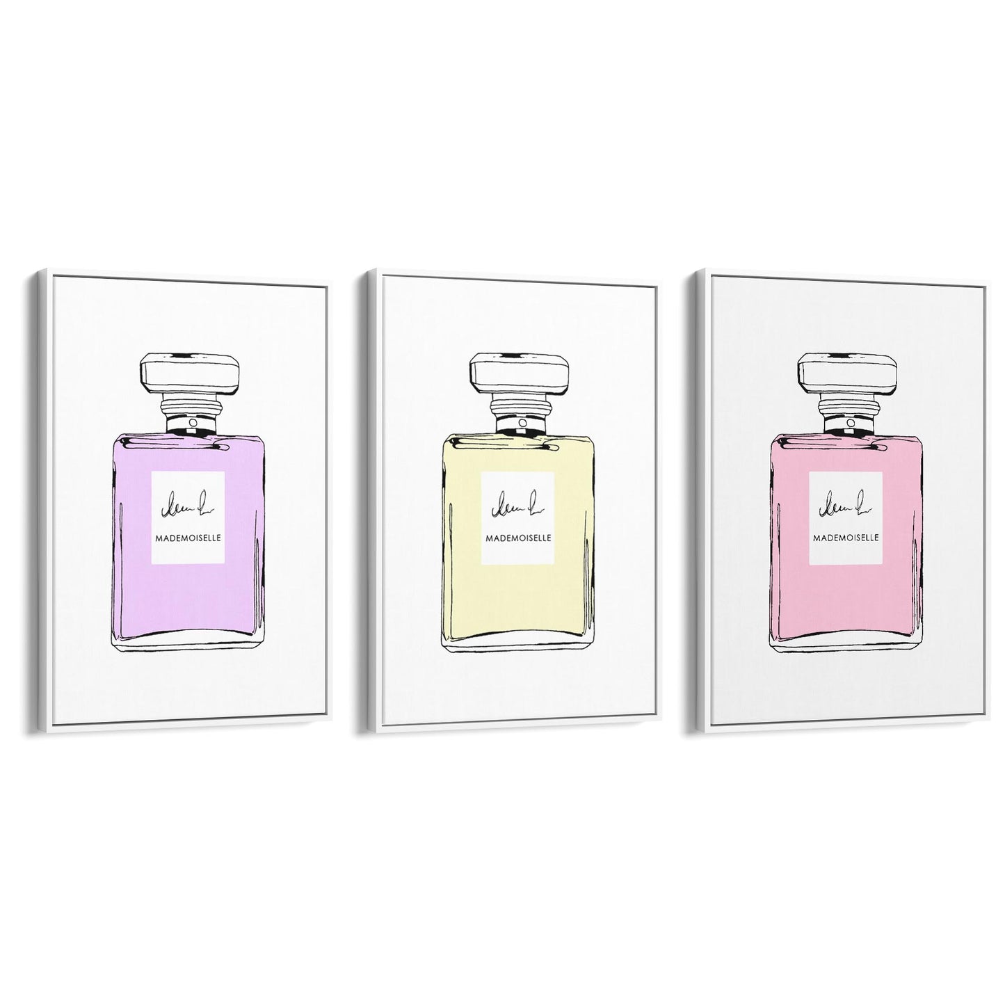 Set of Perfume Bottle Fashion Bedroom Wall Art #5 - The Affordable Art Company