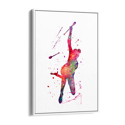 Gymnast Dance Girls Bedroom Gymnastics Wall Art #4 - The Affordable Art Company