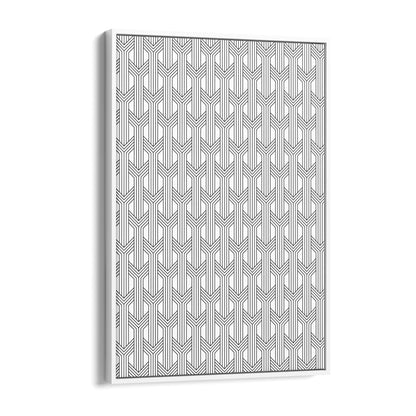 Geometric Pattern Abstract Black & White Wall Art #2 - The Affordable Art Company