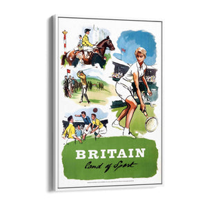 Britain - Land of Sport Vintage Advert Wall Art - The Affordable Art Company