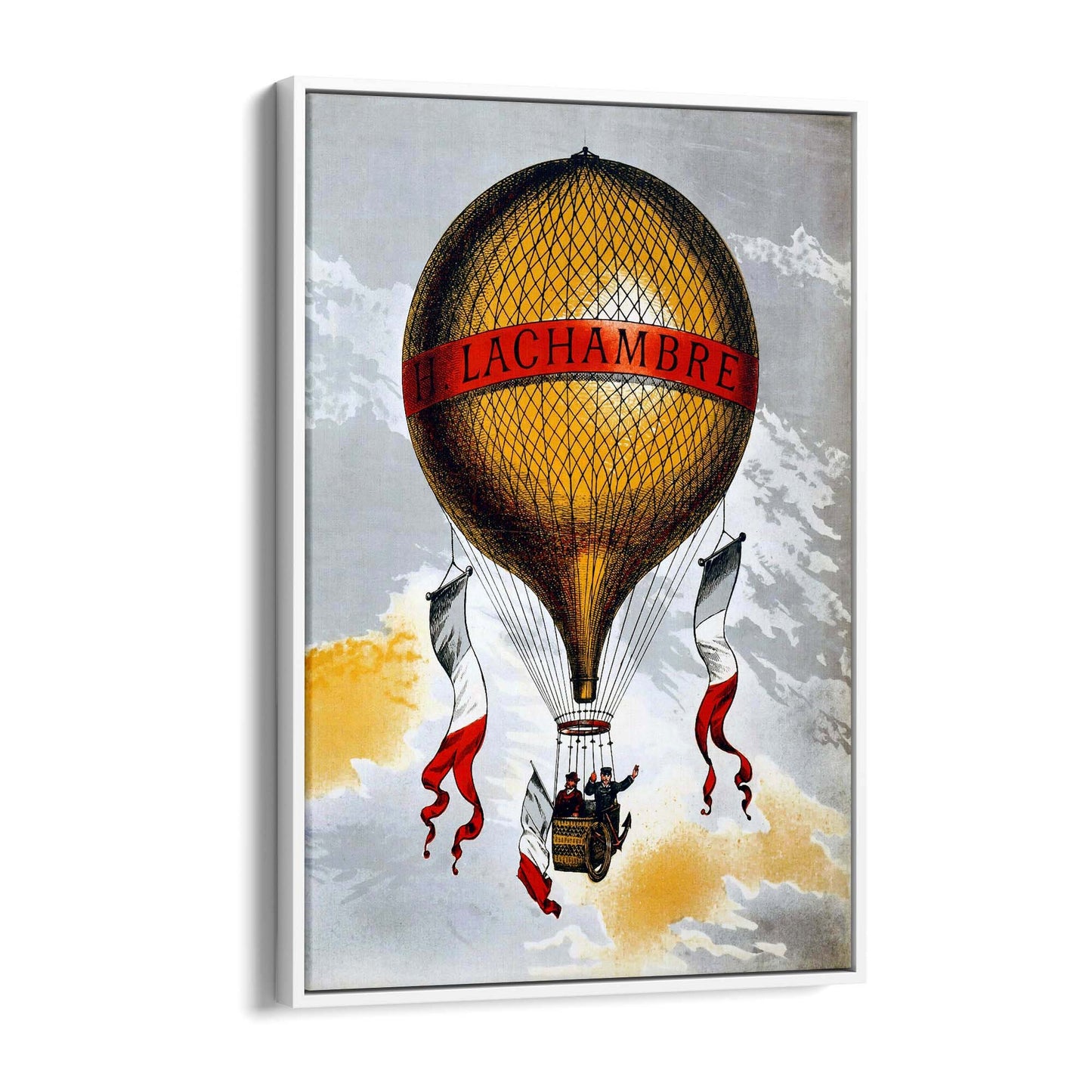 H Chambre Balloon Vintage Advert Wall Art - The Affordable Art Company