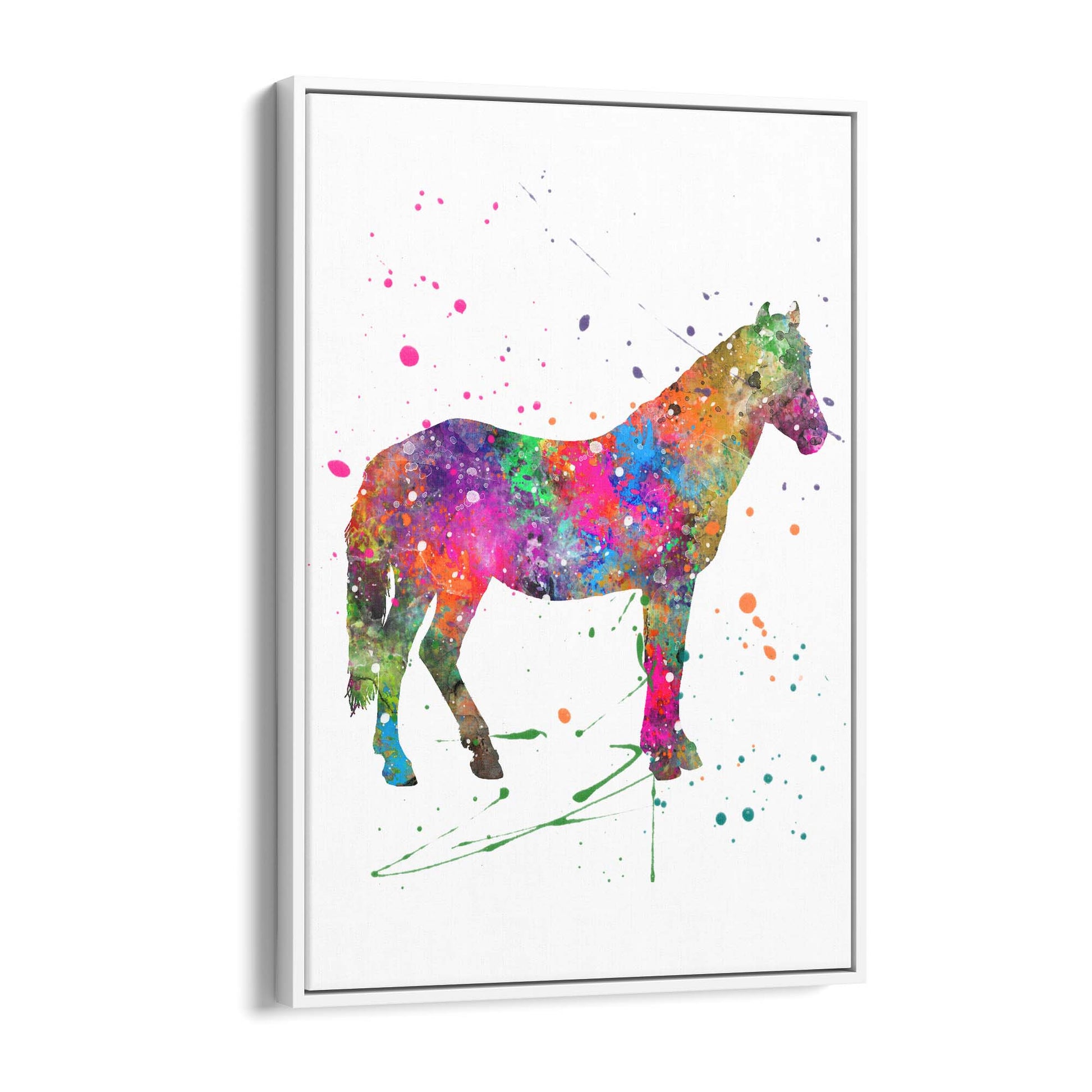 Horse Painting Girls Bedroom Colourful Wall Art #3 - The Affordable Art Company