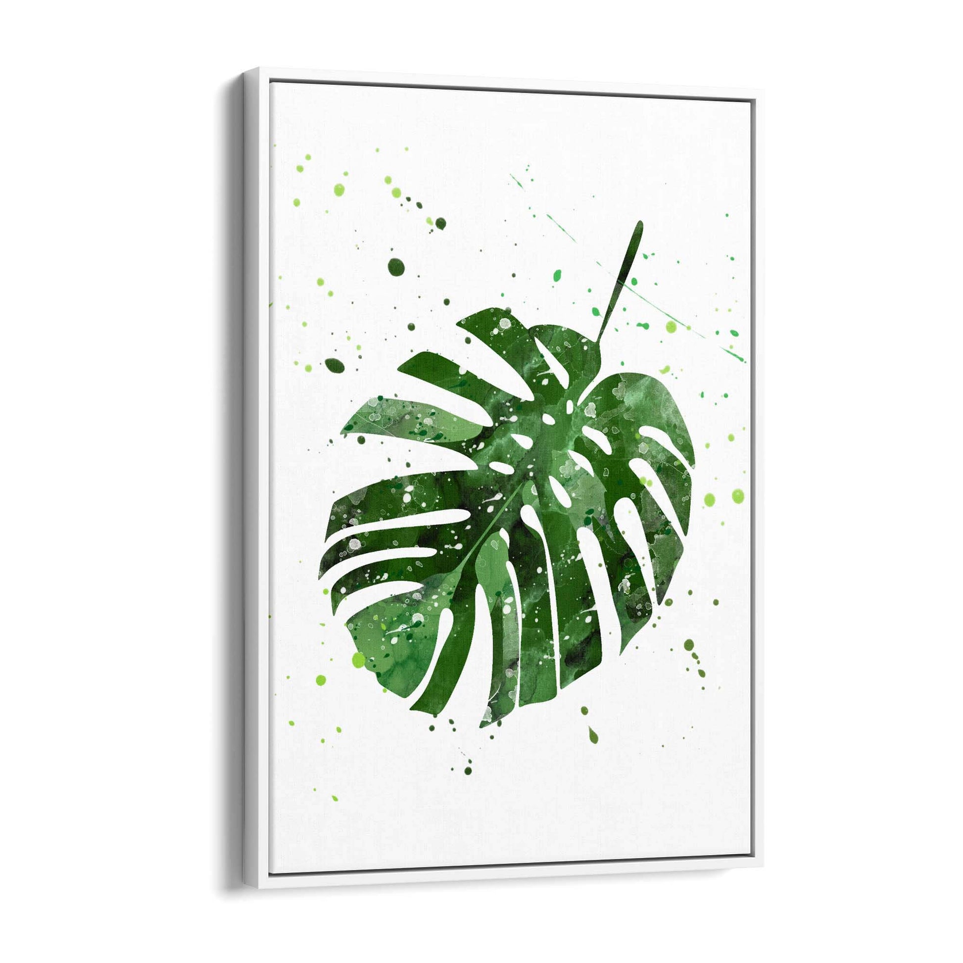 Palm Leaf Tropical Green Minimal Wall Art #4 - The Affordable Art Company