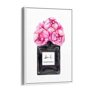 Pink Floral Perfume Bottle Fashion Flowers Wall Art #4 - The Affordable Art Company