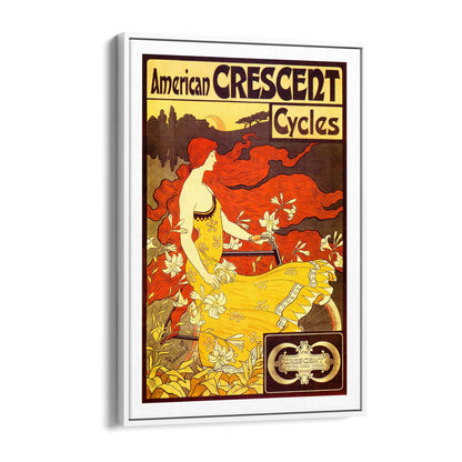 American Crescent Cycles Vintage Advert Wall Art - The Affordable Art Company