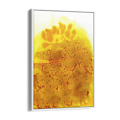 Orange Abstract Ink Painting Minimal Wall Art - The Affordable Art Company