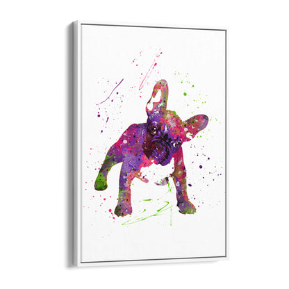 Watercolour Boston Terrier Dog Wall Art - The Affordable Art Company