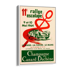 French Motorsport Vintage Advert Garage Wall Art - The Affordable Art Company