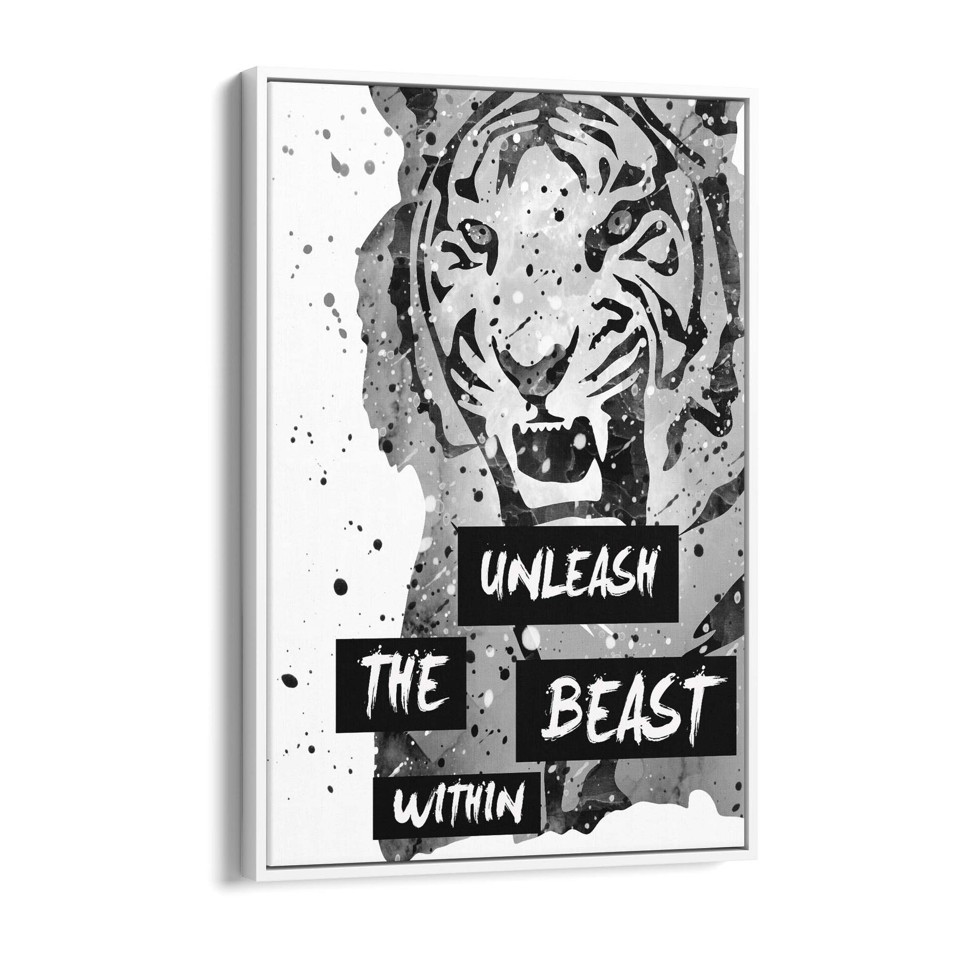 Tiger Quote Moticational Gym Fitness Wall Art - The Affordable Art Company