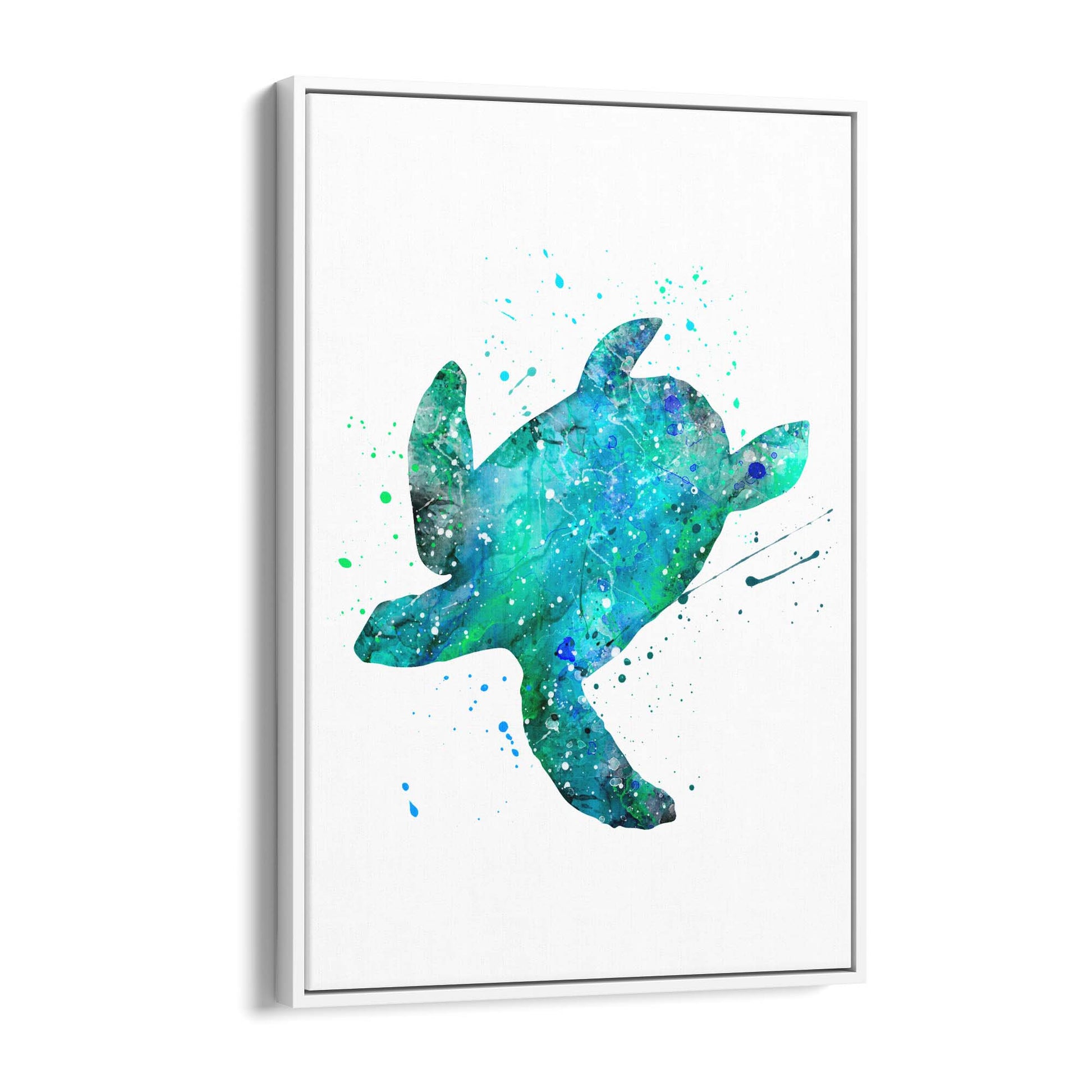 Sea Turtle Cartoon Sealife Nursery Baby Wall Art #1 - The Affordable Art Company