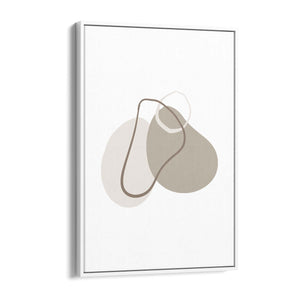 Minimal Black & White Shapes Abstract Wall Art #2 - The Affordable Art Company