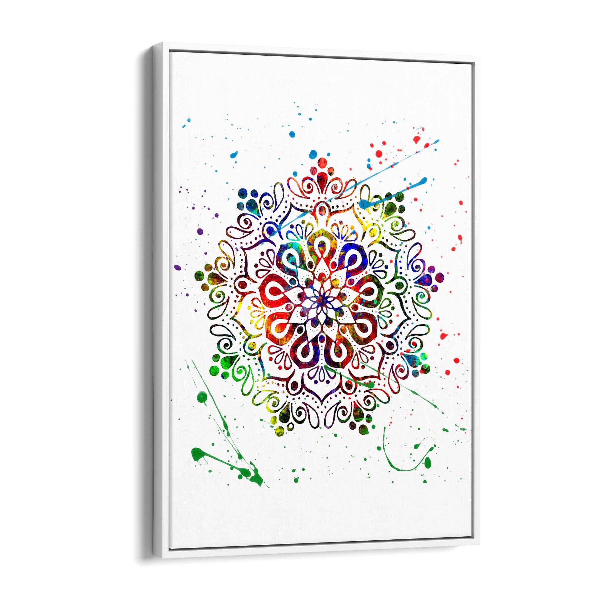 Calming Mandala Yoga Buddhist Wall Art - The Affordable Art Company