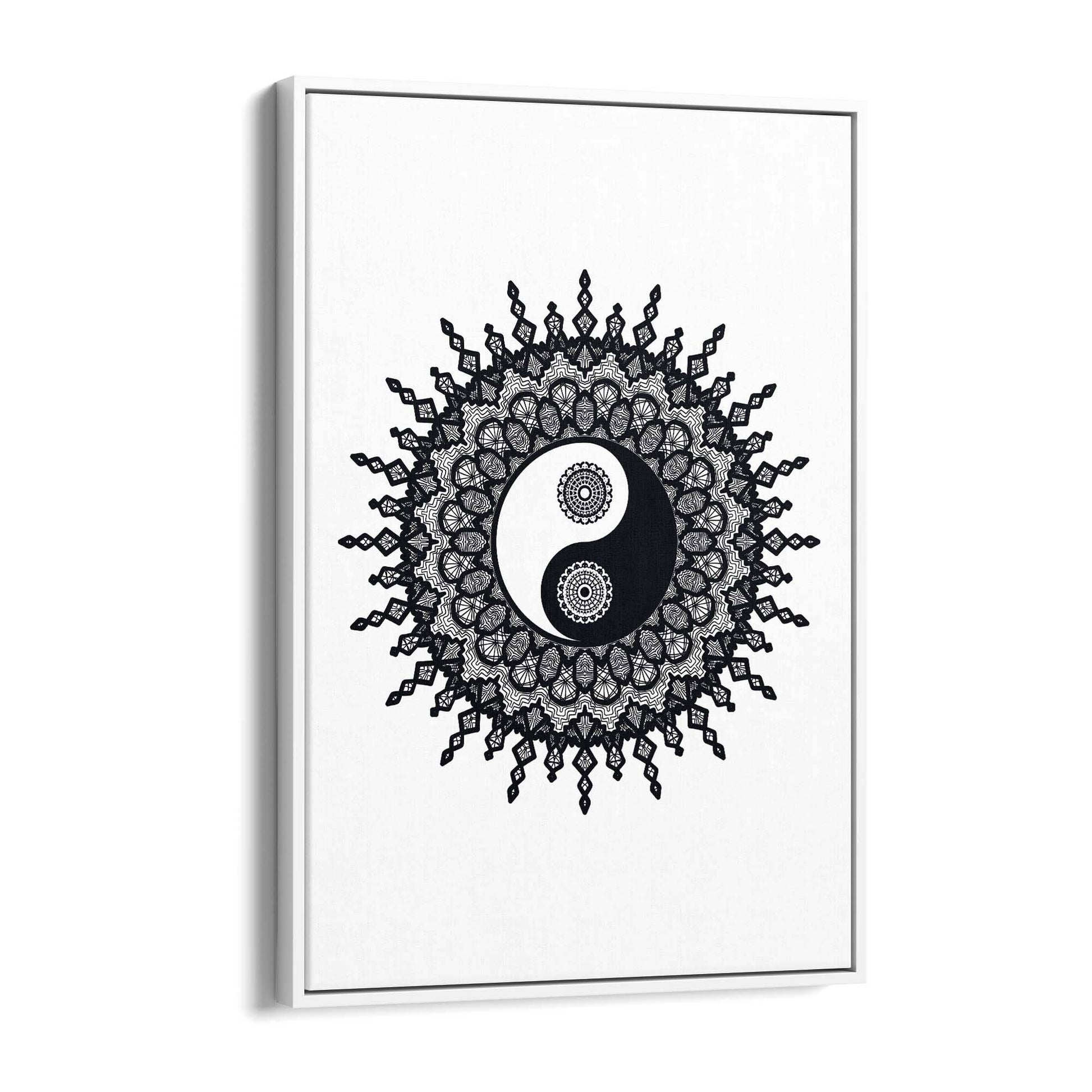 Yin Yang Mandala Calming Yoga Buddist Wall Art #10 - The Affordable Art Company