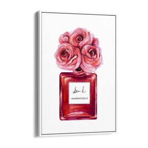 Pink Floral Perfume Bottle Fashion Flowers Wall Art #3 - The Affordable Art Company