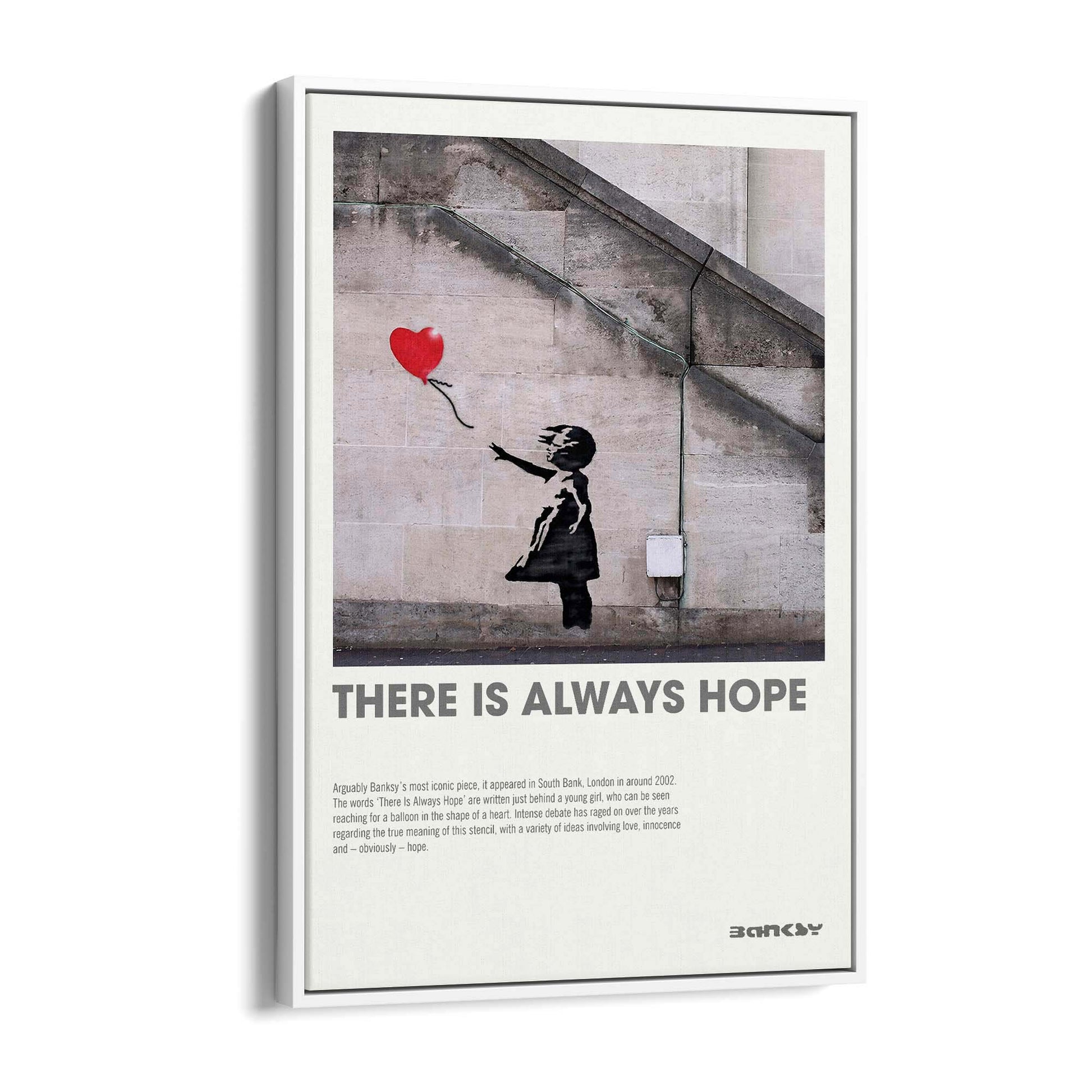 Banksy "Hope" Graffiti Gallery Style Unique Wall Art - The Affordable Art Company