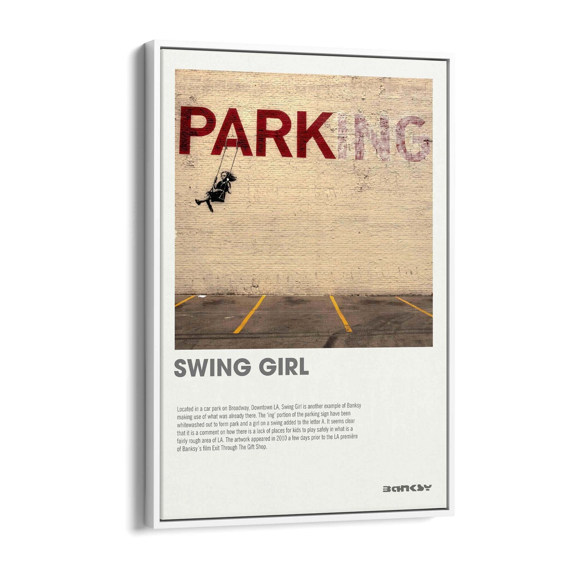 Banksy "Swing Girl" Graffiti Gallery Style Wall Art - The Affordable Art Company
