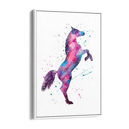 Horse Painting Girls Bedroom Colourful Wall Art #5 - The Affordable Art Company