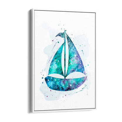 Sail Boat Coastal Painting Nautical Coast Wall Art - The Affordable Art Company