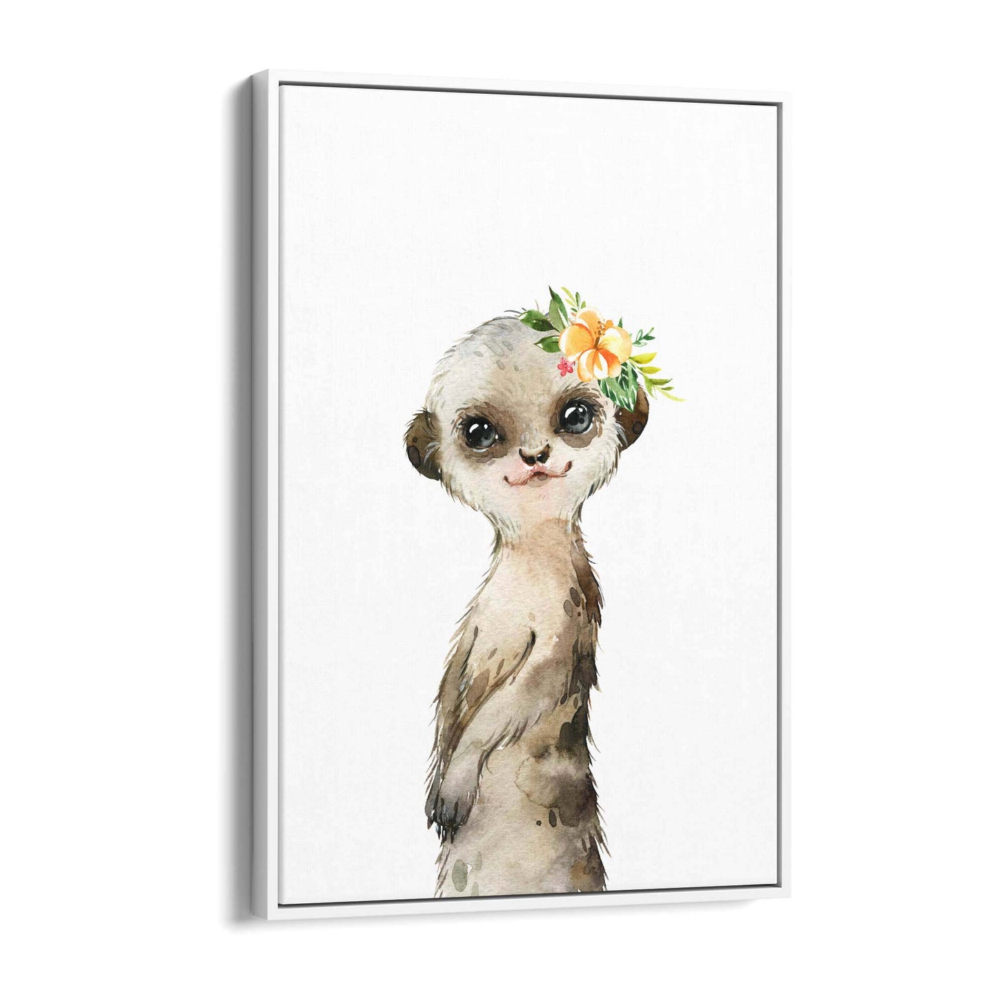 Cute Baby Meerkat Nursery Animal Gift Wall Art - The Affordable Art Company
