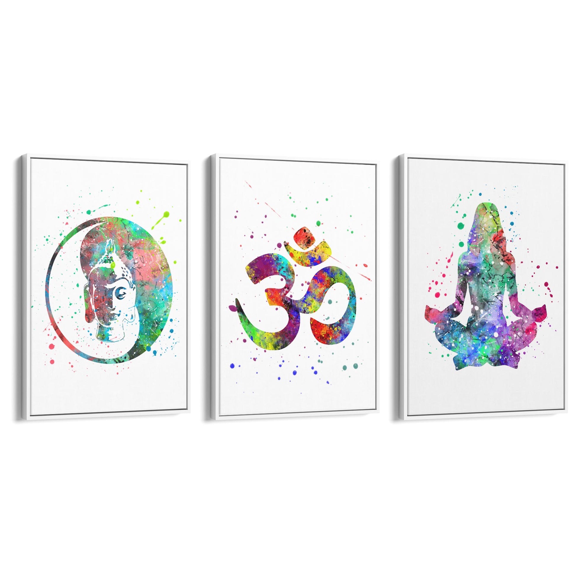 Set of Yoga Studio Watercolour Calming Wall Art - The Affordable Art Company